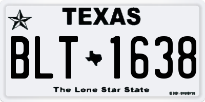 TX license plate BLT1638