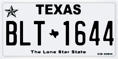 TX license plate BLT1644
