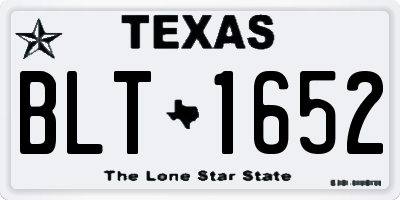TX license plate BLT1652