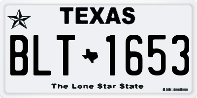 TX license plate BLT1653