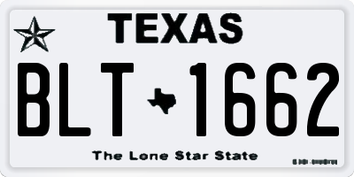 TX license plate BLT1662