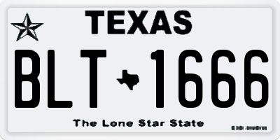 TX license plate BLT1666