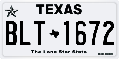 TX license plate BLT1672