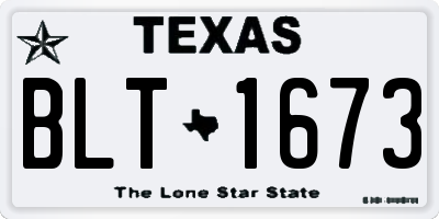 TX license plate BLT1673