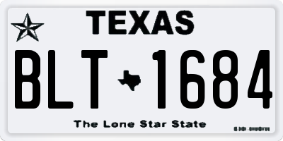 TX license plate BLT1684