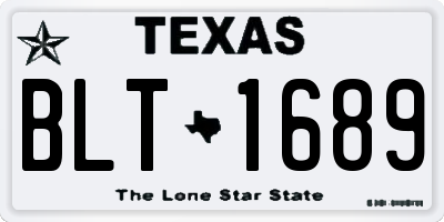 TX license plate BLT1689