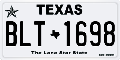 TX license plate BLT1698