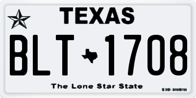 TX license plate BLT1708