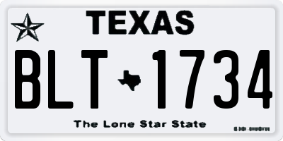 TX license plate BLT1734