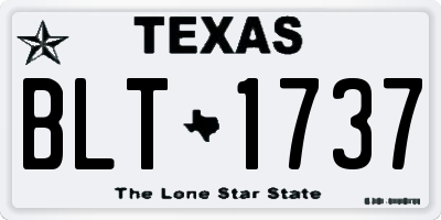 TX license plate BLT1737