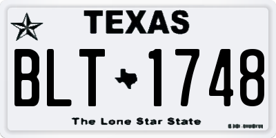 TX license plate BLT1748