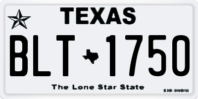 TX license plate BLT1750