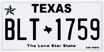TX license plate BLT1759