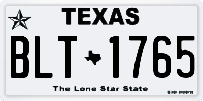 TX license plate BLT1765