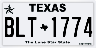 TX license plate BLT1774