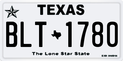 TX license plate BLT1780