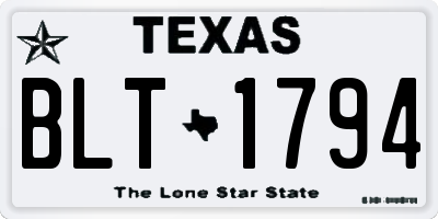 TX license plate BLT1794