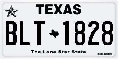 TX license plate BLT1828
