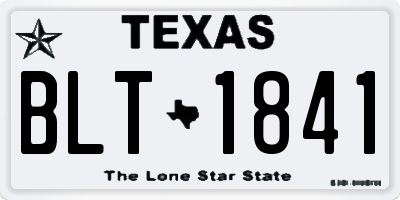 TX license plate BLT1841