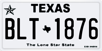 TX license plate BLT1876
