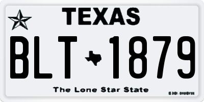 TX license plate BLT1879