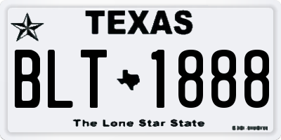 TX license plate BLT1888