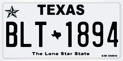 TX license plate BLT1894
