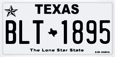 TX license plate BLT1895