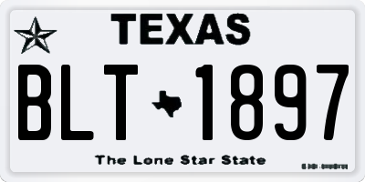 TX license plate BLT1897