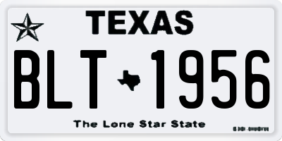 TX license plate BLT1956