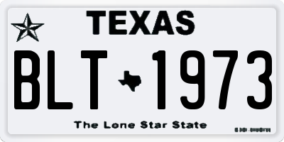 TX license plate BLT1973