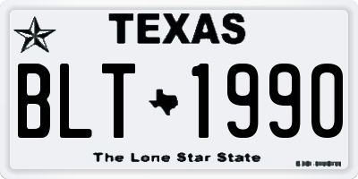 TX license plate BLT1990