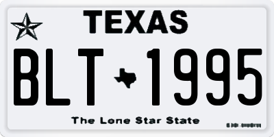 TX license plate BLT1995