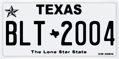 TX license plate BLT2004