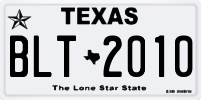 TX license plate BLT2010