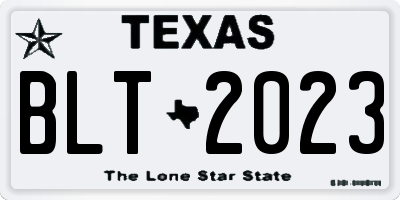 TX license plate BLT2023