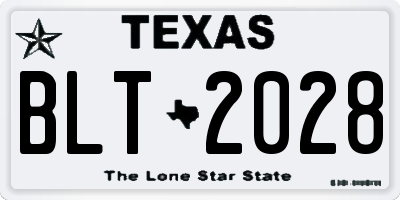 TX license plate BLT2028