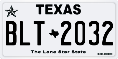 TX license plate BLT2032
