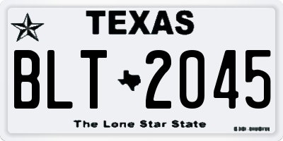 TX license plate BLT2045