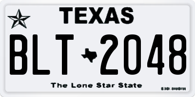 TX license plate BLT2048