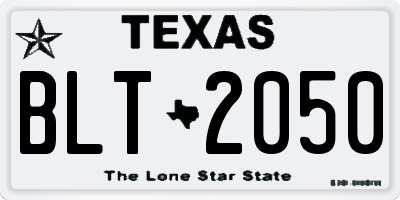 TX license plate BLT2050