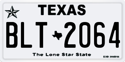 TX license plate BLT2064