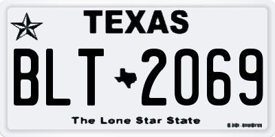 TX license plate BLT2069