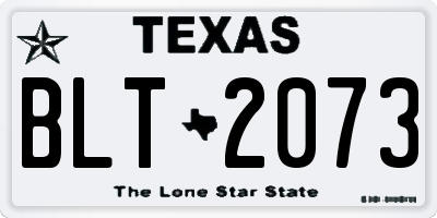 TX license plate BLT2073