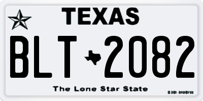 TX license plate BLT2082
