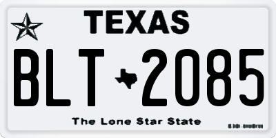 TX license plate BLT2085