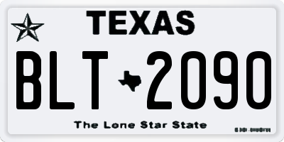 TX license plate BLT2090