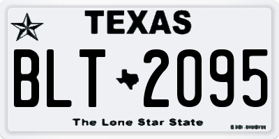 TX license plate BLT2095
