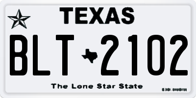 TX license plate BLT2102