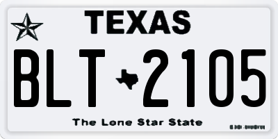 TX license plate BLT2105